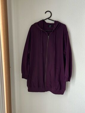 Ello’s Deep Plum Zip-Up Hoodie